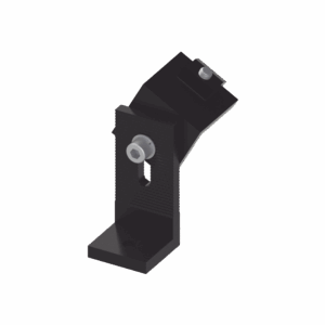 Soporte L para fijación de riel 5 Y 8  en techo de concreto anodizado negro