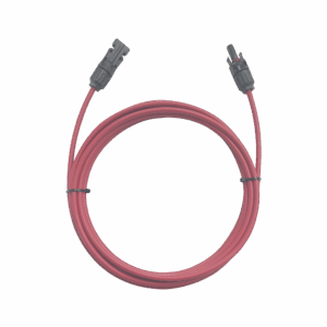 Cable Fotovoltaico / 1 metro / Color Rojo / Calibre 10 AWG / Terminal MC4-Macho y Hembra en  ambos extremos