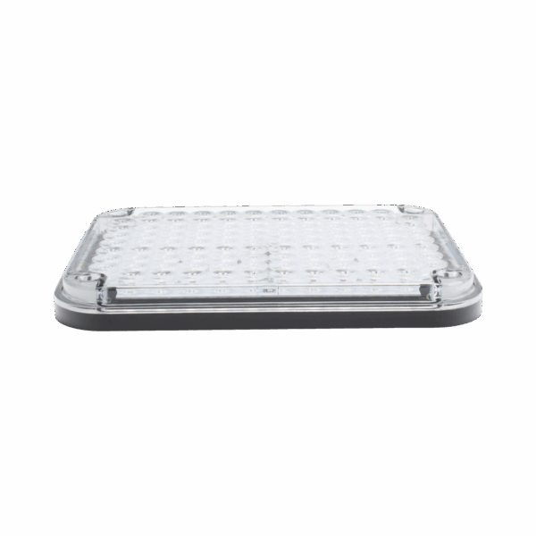 Luz de Advertencia de 9X7", Bicolor Rojo/Claro, Ideal para Ambulancias