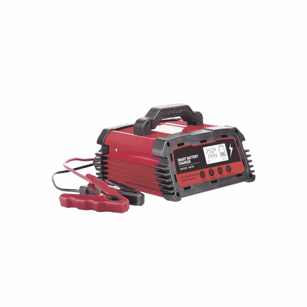 Cargador de Baterías / 12 o 24 Vcc / hasta 250 Ah / 25 A / Display LCD