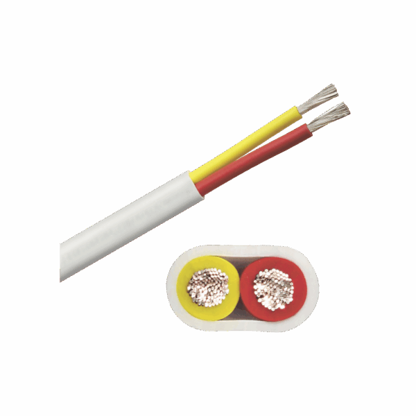 Rollo de cable plano grado marino calibre 10, de 2 conductores (rojo y amarillo) de 100 pies (30.48 m).