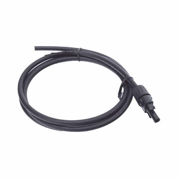Cable Fotovoltaico 1.5 m, Negro, Calibre 10 AWG con Terminal MC4-H en un Extremo