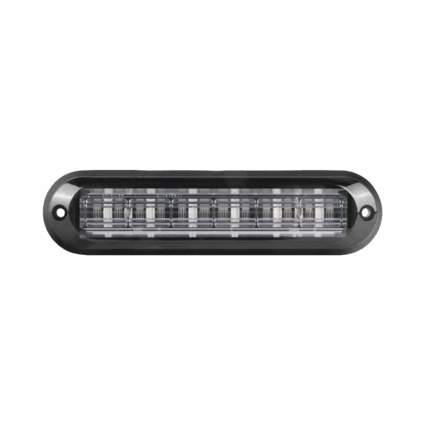 Luz Auxiliar Ultra Brillante IP67 de 6 LEDs, Color Azul, con mica transparente y bisel negro