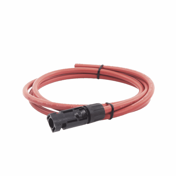 Cable Fotovoltaico, 1.5 m, Rojo, Calibre 10 AWG con Terminal MC4-M en un Extremo
