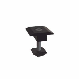 Sujetador Intermedio 30 mm para montaje de paneles solares en riel 5 Y 8 con anodizado negro