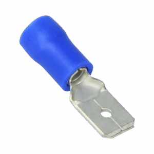 Terminal tipo macho aislada / 16 – 14 AWG / Azúl / Paquete de 25 piezas.