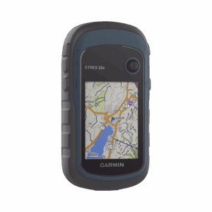 GPS portátil eTrex22x con mapa base precargado, almacena hasta 2000 puntos de interés, e incluye función de cálculo de áreas.