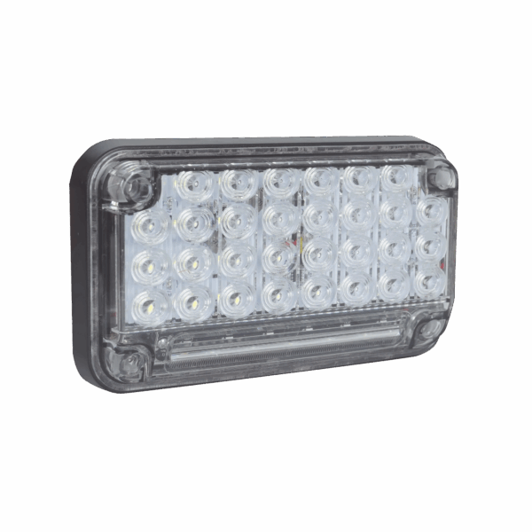 Luz de Advertencia de 7X4", Color Claro, Con Luz de Trabajo, Ideal para Ambulancias