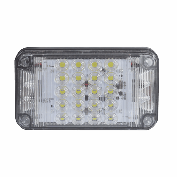Luz de Advertencia de 7X4", Color Claro, Con Luces de Trabajo, Ideal para Ambulancias