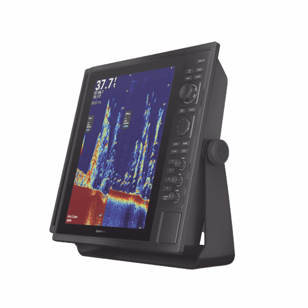 Ecosonda de pesca comercial con salida de 1 kW, trabaja en frecuencia 50/77/200 kHz, Doble canal CHIRP 28-210, SideVü/ClearVü,260/455/800