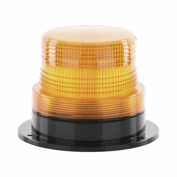 Burbuja Brillante de Larga Vida Útil, con 8 LEDs Color Ambar, Domo Ambar, 110 Vca