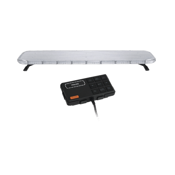 Barra de luces LED de 46" Rojo/Azul/Ambar , De 132 LEDs, Controlador Incluido, Ideal para Equipar Unidades de Seguridad Publica