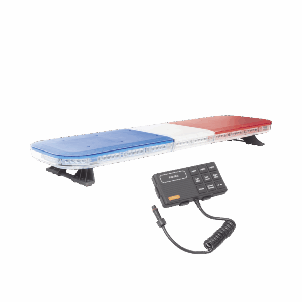 Barra de luces de 47" rojo/azul, 88 LED, con control de tráfico en color rojo/azul, ideal para equipar unidades de seguridad pública
