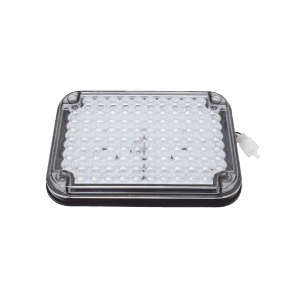 Luz de Advertencia de 9X7", Bicolor Rojo/Claro, Ideal para Ambulancias