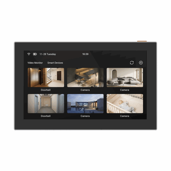 Pantalla Inalámbrica / Con Batería Recargable 4600mAh / Wi-Fi / Ideal Para Escritorio o Pared  / Vista en Vivo de Cámaras EZVIZ / Compatible con Videoportero CS-HP7  para ver Cámara y Apertura Remota  / Audio de Dos Vías