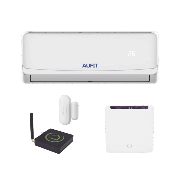 Kit para automatización / Compatible con cualquier Minisplit AUFIT / Minisplit CHI-R32-12K-110 / Termostato IR2900ZW / Hub controlador HC8 /  Contacto magnético Inalámbrico CST2C