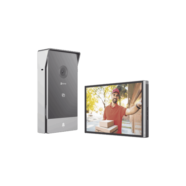 Videoportero IP Conexión a 2 Hilos / Con Monitor Wi-Fi para Interior / Frente de Calle  IP65 Uso En Exterior Debe Tener Protección / Cámara 3 Megapíxel / Llamada a la App / Apertura remota  / Soporta 2 Puertas / Ranura para Mic