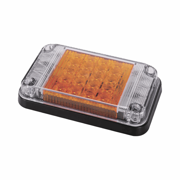 Luz de Advertencia de 7X4", Color Ámbar, Con Luces de Trabajo, Ideal para Ambulancias