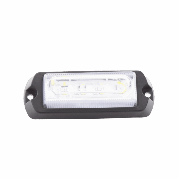 Luz Auxiliar Ultra Brillante de 8 LED, color Ámbar / Claro , con mica transparente.