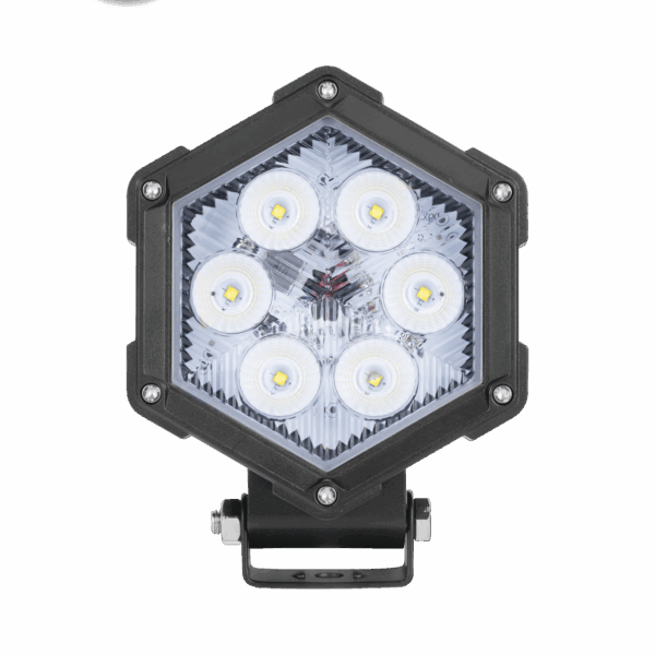 Luz de Trabajo Ultra brillante, 6 Led, 2200 Lumenes, 30 watts, 12-24 Vcc