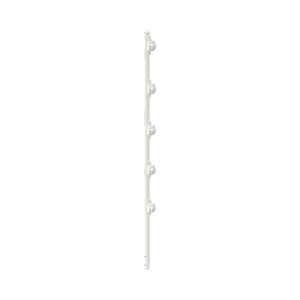 Poste con 5 Aisladores de PASO  para Cerca Electrificada. Tubo Galvanizado de 1.2m, cal. 18 de 1″ Diam. + Pintura Blanca Aplicación en Polvo.