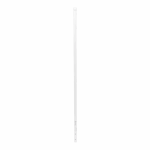 Poste de Esquina Blanco de Acero Galv. de 1.2m para Cerca Electrificada  cal. 18 de 1″ Diam. para 5 Aisladores (No incluidos).