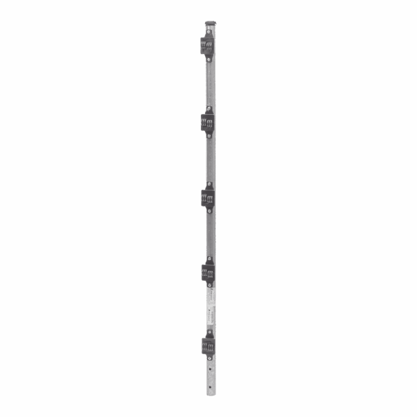 Poste de Paso de 1m para Cerca Electrificada de Tubo Galvanizado cal. 18 de 1"Diam. con 5 Aisladores Instalados.