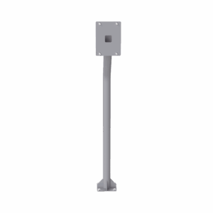 Base tipo tubular para instalación de cubierta BASEINT de videoporteros o interfones IP Fanvil y Grandstream, altura de 1.2 metros, pintura electrostática color gris.
