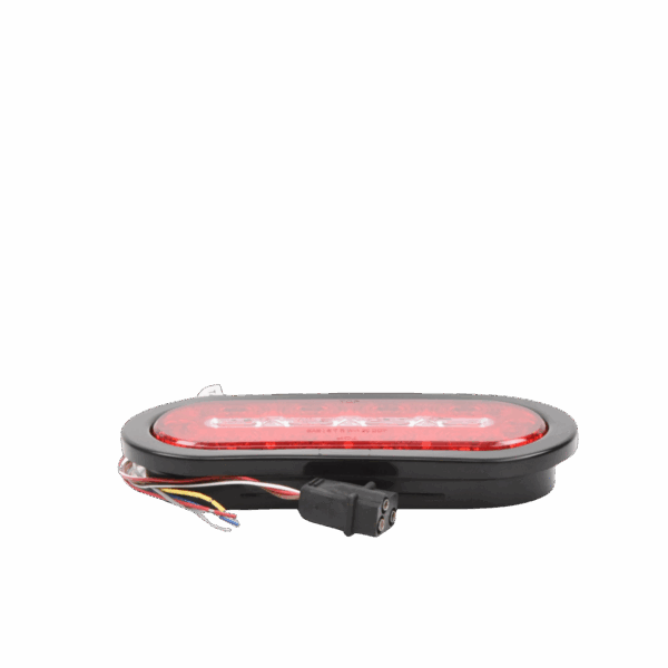 Plafón Ovalado de 7.5" Para Camiones de Transporte, 18 LED Ultra Brillantes, Color Rojo/Claro/Ambar