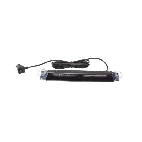 Luz de Visera, 12-24 Vcc con enchufe vehicular, doble cabezal, dual color, ámbar/blanco