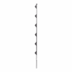 Poste con 6 Aisladores de PASO  para Cerca Electrificada. Tubo Galva. de 1.4m, cal. 18 de 1″ Diam. (Sin pintar).
