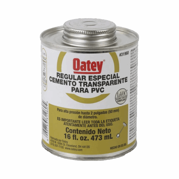 Cemento Claro de 236 ml para Tubo Conduit PVC Pesado.