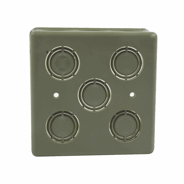 Caja Cuadrada  de 1/2" - 3/4" para PVC Conduti Pesado.