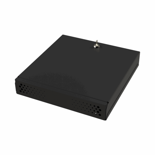 Gabinete Metálico para DVR/NVR. Tamaño Max. de DVR/NVR: 445 x 88 x 400mm (An.xAl.xProf.). Compatible con Fuente SLIM.