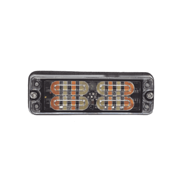 Luz Perimetral, 12 LED Ultra Brillantes, Color Ámbar / Claro