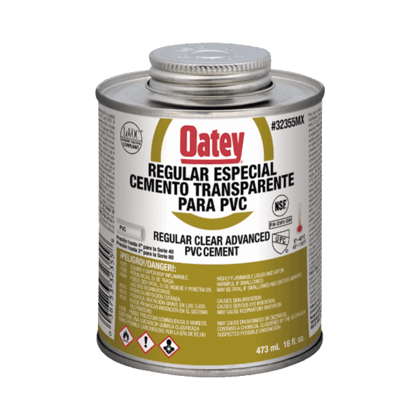 Pegamento / Cemento Claro de 473 ml para Tubo Conduit PVC Pesado.