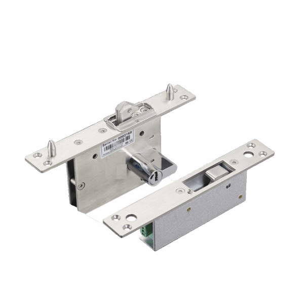Cerradura eléctrica para puertas corredizas tipo gancho / apertura con llave ambos lados / Abierto en caso de falla/ IP65