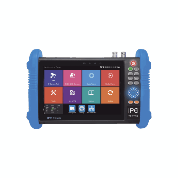 Probador de Vídeo Android con Pantalla LCD de 7" para IP ONVIF / HD-TVI (8MP), HD-CVI (8MP) y AHD (5MP) / Wi-Fi, Scanner IP, WiFi, entrada HDMI