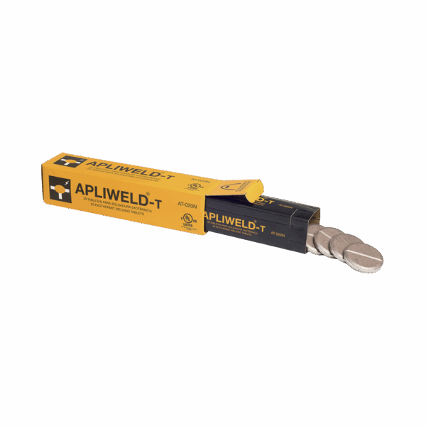 Apliweld-T. Tabletas de Compuesto para Soldadura Exotérmica (Diámetro 43 mm). 20 Piezas.