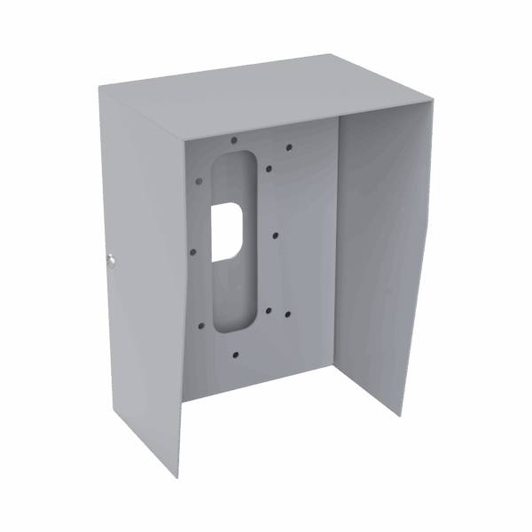 Cubierta Industrial para montaje de Porteros IP Fanvil y Grandstream, pintura electrostática color gris.
