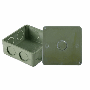 Caja Cuadrada y Tapa de 1″ para instalaciones con tubería PVC Conduit pesado.
