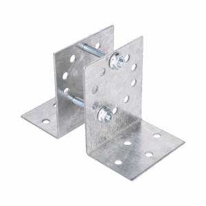 Base Multiposición para postes de paso o esquina en cercos electricos 100% Acero galvanizado.
