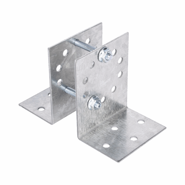 Base Multiposición para postes de paso o esquina en cercos electricos 100% Acero galvanizado.
