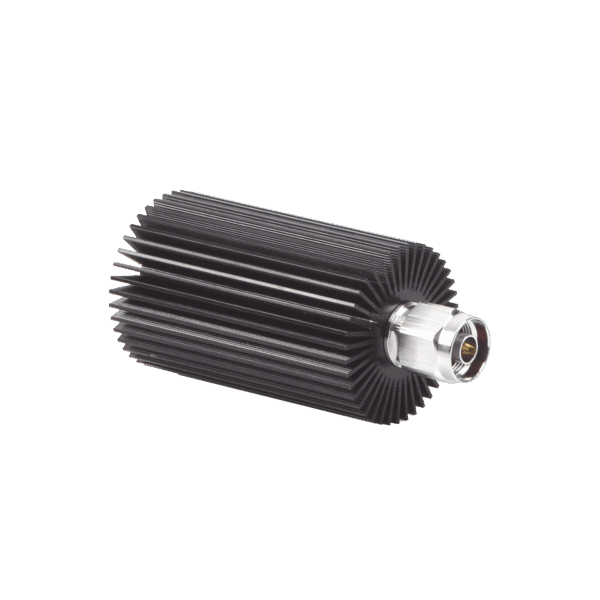 Carga Terminal de 50 Ohm, 0-960 MHz, Perdida por Retorno de 25 dB, 30 Watt, Conector N Macho para Circuladores dB Spectra.