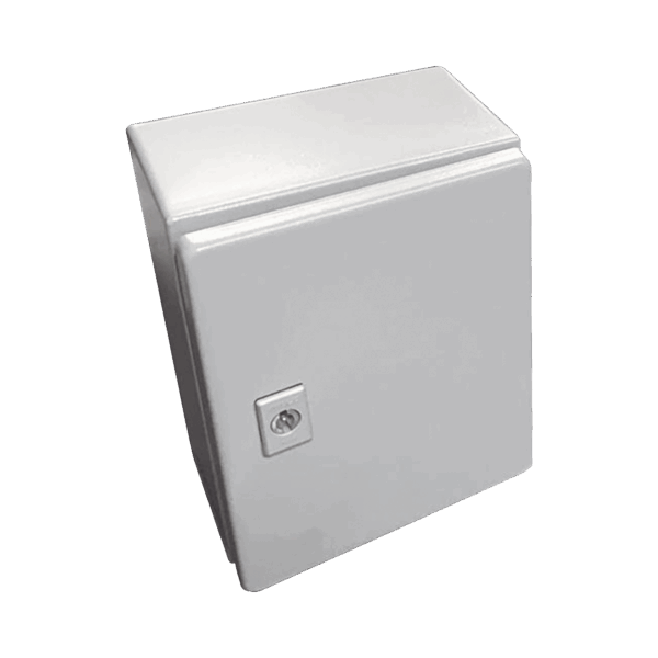 Gabinete de Acero, Nema 4 -IP 66 de 30 x 40 x 20 cm con Platina y certificado UL.