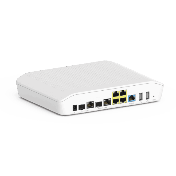 Router/Firewall, con función SD-WAN NSE3000 / 2 puertos WAN Gigabit + 2 SFP combo / 4 puertos LAN Gigabit / Gestión Unificada de Amenazadas / Administración desde la Nube con cnMaestro / Hasta 1,000 dispositivos