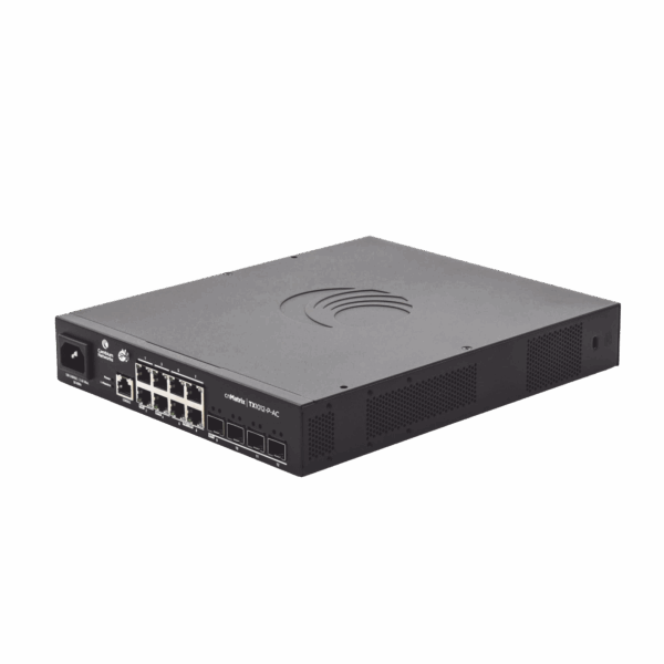 Switch cnMatrix TX1012-AC-P PoE Ideal para WISP  / 8 Puertos Gigabit PoE + 4 SFP+ / PoE Budget 200W /Capa 2 y Capa 3 / Gestión Gratuita Desde la Nube