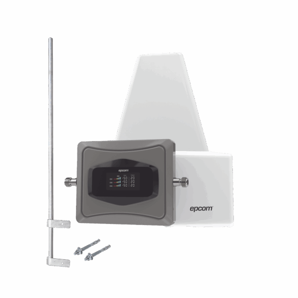 Kit Amplificador de Señal Celular 4G/ Incluye Mástil / Mejora las llamadas convencionales y VoLTE / Soporta datos de tecnologías 2G, 3G y 4G de TELCEL, AT&T y MOVISTAR / Cubre hasta 500 m2.