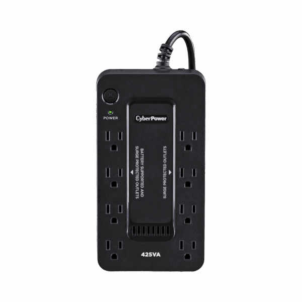 UPS de 425 VA/255 W, Topología Standby, Entrada 120 Vca NEMA 5-15P, Tipo Gabinete Compacto, Con 8 Tomas NEMA 5-15R