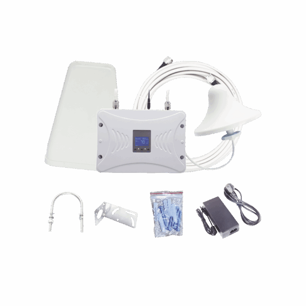 Kit Amplificador de Señal Celular 4G LTE, 3G y Voz. Funciona con Todos los Operadores. Soporta Múltiples Dispositivos y Tecnologías. Hasta 900 m² de Cobertura